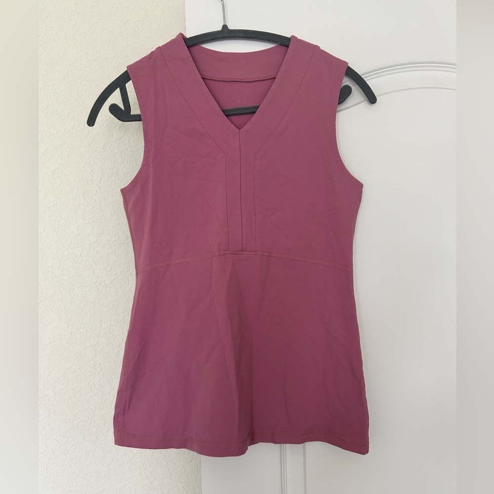 Lululemon Dusty Pink V Neck Tank Top